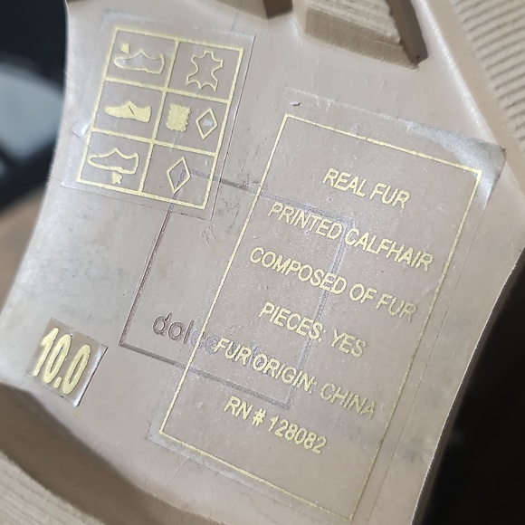 Dolce Vita Brown Suede Zippered Lace-Up Fur Trim Boots Size 10 - Picture 10 of 10